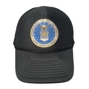 Department Of The Air Force U.S.A Snapback Trucker Hat Black One Size Sun Cap